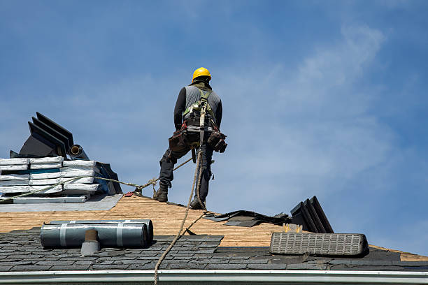 Professional Gutter Installation technician working in Jackson, NC
